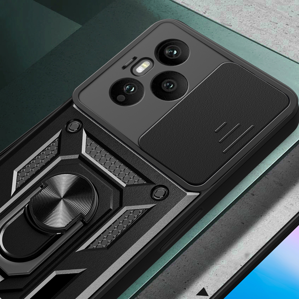 Honor 400 Pro Kılıf Magnetik Standlı Kamera Korumalı Zore Sürgülü Vega Kapak - 6