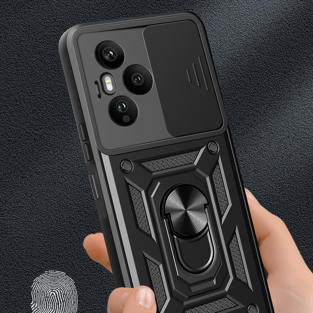 Honor 400 Pro Kılıf Magnetik Standlı Kamera Korumalı Zore Sürgülü Vega Kapak - 7