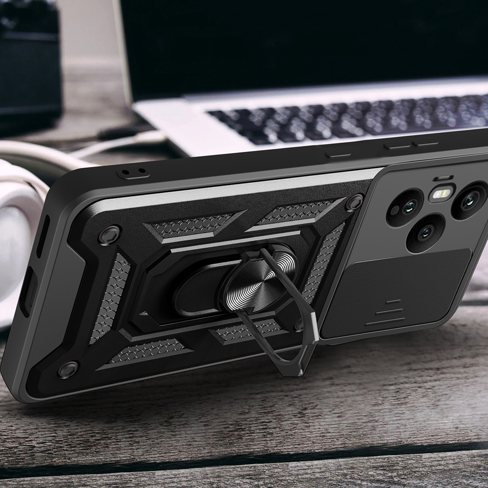 Honor 400 Pro Kılıf Magnetik Standlı Kamera Korumalı Zore Sürgülü Vega Kapak - 8