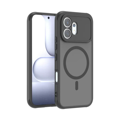 Honor 600 5G Case with M-Safe Charging and Camera Protection - Zore Lunex Cover Black