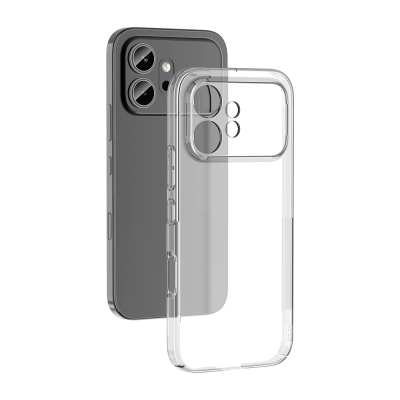 Honor 600 5G Kamera Korumalı M-Safe Şarj Özellikli Şeffaf Zore London Sert PC Kapak Şeffaf