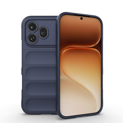 Honor 600 Pro 5G Case Flexible TPU Hollow Back Design Zore Ethnic Silicone Cover Navy blue