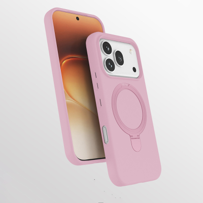 Honor 600 Pro 5G Case M-safe Charging Stand Zore Samara Cover Pink