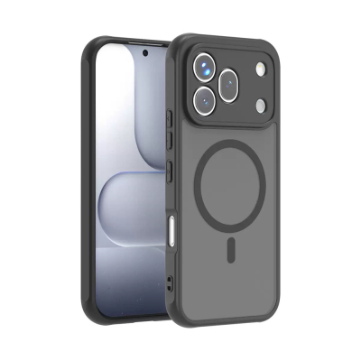 Honor 600 Pro 5G Case with M-Safe Charging and Camera Protection - Zore Lunex Cover Black