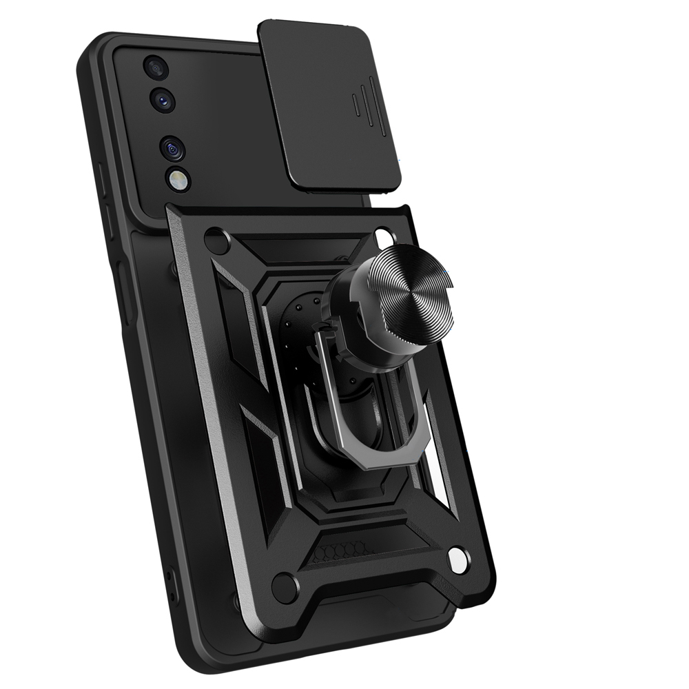 Honor 70 Case with Magnetic Stand Camera Protection Zore Sürgülü Vega Cover - 11