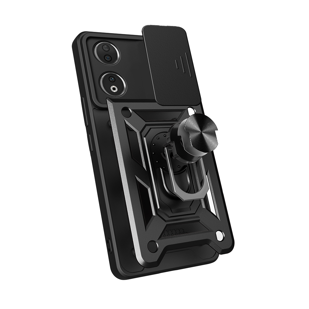 Honor 90 Case with Magnetic Stand Camera Protection Zore Sürgülü Vega Cover - 4