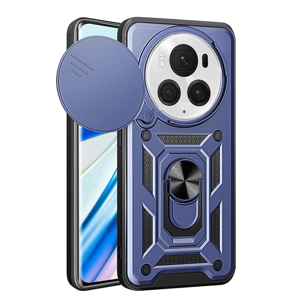 Honor Magic 6 Pro Case with Magnetic Stand Camera Protection Zore Sürgülü Vega Cover - 2