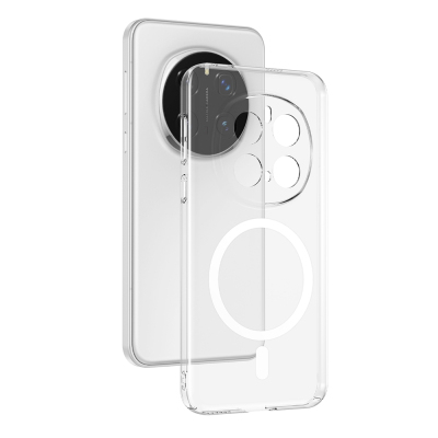 Honor Magic 7 Pro Kamera Korumalı M-Safe Şarj Özellikli Şeffaf Zore London Sert PC Kapak Şeffaf