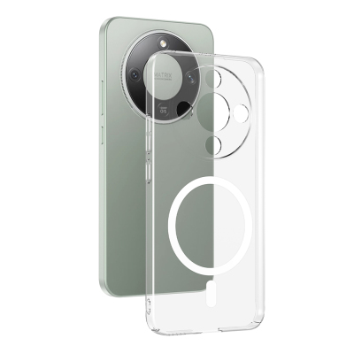 Honor Magic 8 Lite 5G Camera Protected, M-Safe Charging, Transparent Zore London Hard PC Case Şeffaf