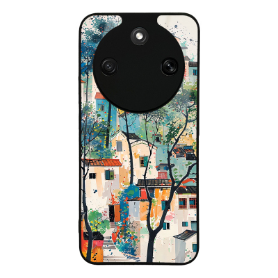 Honor Magic 8 Lite 5G Case with Camera Protection, Patterned Zore Lusi Cover Evler