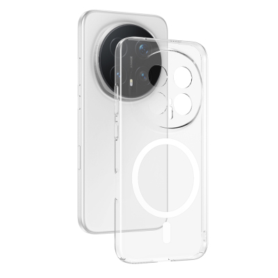 Honor Magic 8 Pro Kamera Korumalı M-Safe Şarj Özellikli Şeffaf Zore London Sert PC Kapak Şeffaf