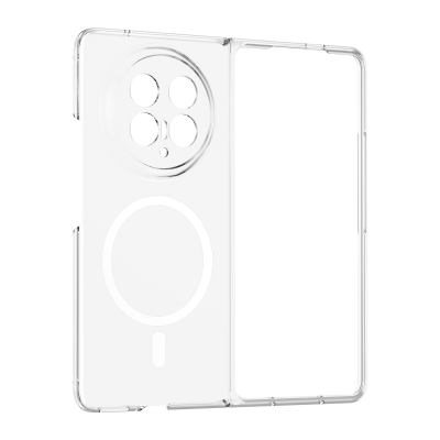 Honor Magic V6 Kamera Korumalı M-Safe Şarj Özellikli Şeffaf Zore London Sert PC Kapak Şeffaf