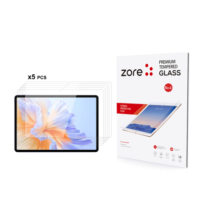Honor Pad V9 Zore 5in1 Tablet Tempered Glass Screen Protector Şeffaf