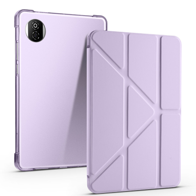 Honor Pad X7 8.7 Kılıf Zore Tri Folding Kalem Bölmeli Standlı Kılıf Lila