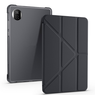 Honor Pad X7 8.7 Kılıf Zore Tri Folding Kalem Bölmeli Standlı Kılıf Siyah