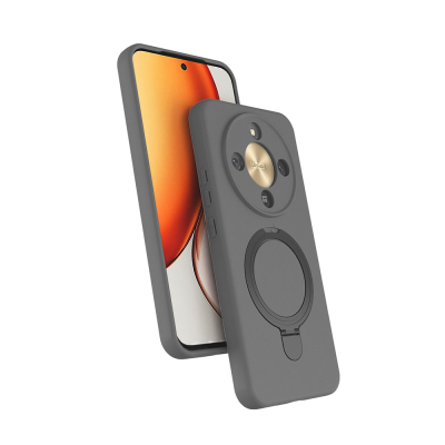 Honor X9D Case M-safe Charging Stand Zore Samara Cover Titanyum-Gri