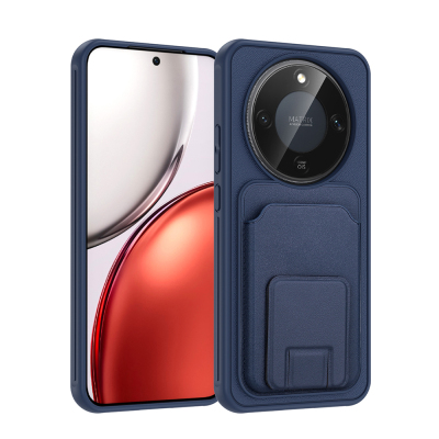 Honor X9D Case with Card Holder TPU Zore Bikart Cover Navy blue