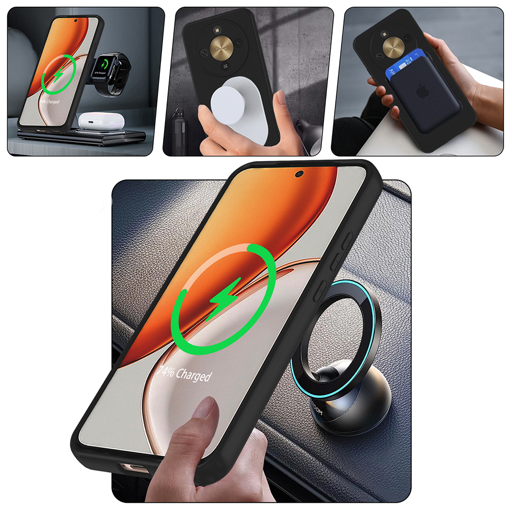 Honor X9D Kılıf M-safe Şarj Özellikli Standlı Zore Samara Kapak - 8