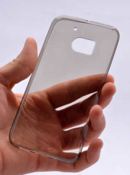HTC Desire 10 Kılıf Zore Ultra İnce Silikon Kapak 0.2 mm Füme