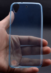 HTC Desire 530 Kılıf Zore Ultra İnce Silikon Kapak 0.2 mm Mavi