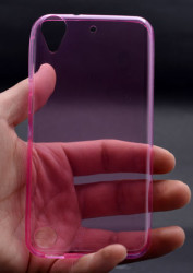 HTC Desire 530 Kılıf Zore Ultra İnce Silikon Kapak 0.2 mm Pembe