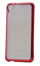 HTC Desire 820 Kılıf Zore Lazer Kaplama Silikon Kırmızı