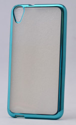 HTC Desire 820 Kılıf Zore Lazer Kaplama Silikon Mavi
