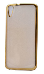 HTC Desire 828 Kılıf Zore Lazer Kaplama Silikon Gold