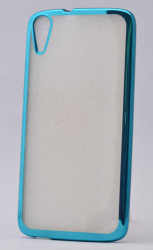 HTC Desire 828 Kılıf Zore Lazer Kaplama Silikon Mavi
