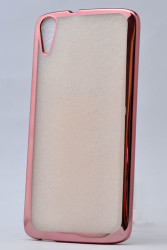 HTC Desire 828 Kılıf Zore Lazer Kaplama Silikon Rose Gold