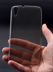 HTC Desire 828 Kılıf Zore Ultra İnce Silikon Kapak Füme