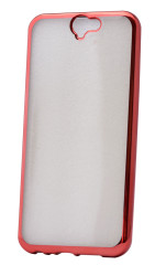 HTC One A9 Kılıf Zore Lazer Kaplama Silikon Kırmızı