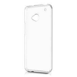 HTC One M7 Kılıf Zore Süper Silikon Kapak Renksiz