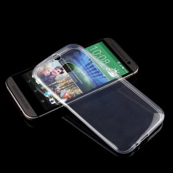 HTC One M8 Kılıf Zore Süper Silikon Kapak Renksiz
