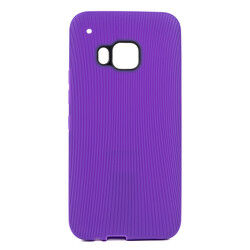 HTC One M9 Case Zore Line Silicon Cover Purple
