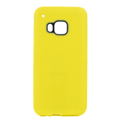 HTC One M9 Case Zore Line Silicon Cover Yellow