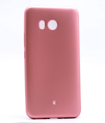 HTC U11 Kılıf Zore Premier Silikon Kapak Rose Gold