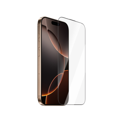 Apple iPhone 16 Pro CaseWorld Crystal Essence Serisi 0.15mm 3D&HD Temperli Cam Ekran Koruyucu Şeffaf
