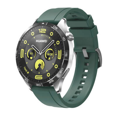 Huawei GT4 41mm Zore KRD-95 22mm Silicone Band Dark Green