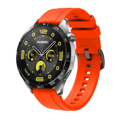 Huawei GT4 41mm Zore KRD-95 22mm Silicone Band Orange