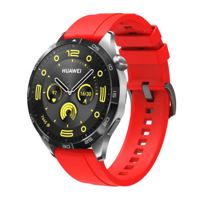 Huawei GT4 41mm Zore KRD-95 22mm Silicone Band Red