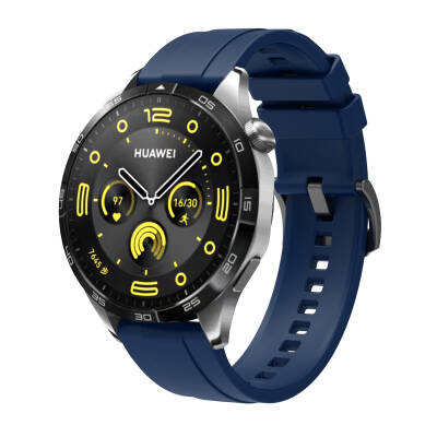 Huawei GT4 41mm Zore KRD-95 22mm Silicone Band Navy blue