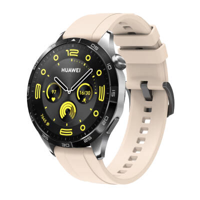 Huawei GT4 41mm Zore KRD-95 22mm Silicone Band Starlight