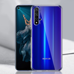 Huawei Honor 20 Kılıf Zore Süper Silikon Kapak Renksiz