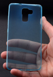 Huawei Honor 7 Kılıf Zore Ultra İnce Silikon Kapak 0.2 mm Mavi