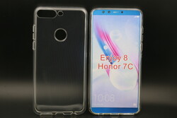 Huawei Honor 7C Kılıf Zore Süper Silikon Kapak Renksiz