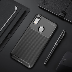 Huawei Honor 8A Kılıf Zore Negro Silikon Kapak Siyah