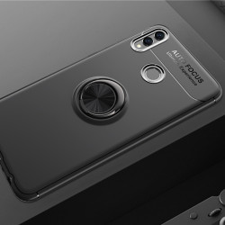 Huawei Honor 8C Kılıf Zore Ravel Silikon Kapak Siyah