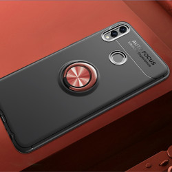 Huawei Honor 8C Kılıf Zore Ravel Silikon Kapak Siyah-Rose Gold