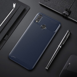 Huawei Honor 8X Kılıf Zore Negro Silikon Kapak Lacivert